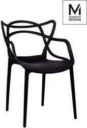 Modesto Design HILO Polipropilén Szék Fekete Modern Fonott Mintázattal (KHM-C1034-BLACK)
