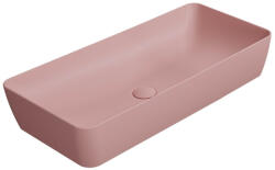 SAPHO Gsi Nubes pultra helyezhető kerámia mosdótál 80x40cm, matt rózsaszín 904024 (904024)