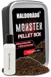 Haldorádó Monster pellet box pellet mix + aroma, fűszeres máj, színes, ezüst, 400 g (HD30055)
