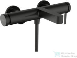 Hansgrohe FINORIS kádtöltő csaptelep zuhanyszett nélkül, szálcsiszolt fekete króm 76420340 (76420340)