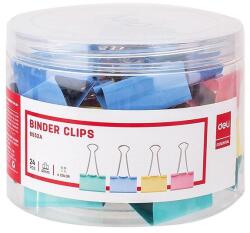 Bluering Binder csipesz DELI 41 mm színes 24 darabos (DEL08552)