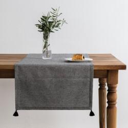  Napron masa 50x150cm cu ciucuri, Selendi Negru Fata de masa