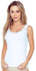 Eldar Maiou de damă din viscoză Hebe alb cu dantelă florală, 3XL