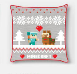 Minecraft Holiday Karácsony párnahuzat 40x40 cm Velúr