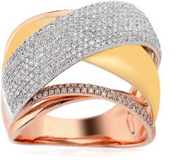 Heratis Forever Arany háromszínű gyűrű gyémántokkal 0, 840 ct IZBR123R