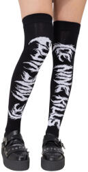 KILLSTAR Șosete peste genunchi KILLSTAR x ICE NINE KILLS - INK Logo - Black - KSRA013085