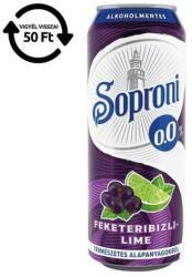 Soproni Alkoholmentes sör SOPRONI fekete ribizli-lime 0, 0% 500 ml DRS - fotoland