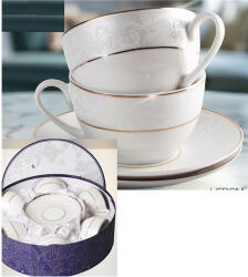 Veroni Satin porceláncsésze+alj, 6 személyes, 250ml, dobozban