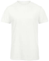 B&C BCTM046 organikus, gyűrűs fonású férfi pamut póló, Chic Pure White-2XL (bctm046chp-2xl)