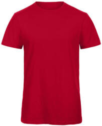 B&C BCTM046 organikus, gyűrűs fonású férfi pamut póló, Chic Red-3XL (bctm046chr-3xl)