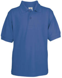 B&C Collection BCPK486 gyerek, rövid ujjú galléros pamut póló, Royal Blue-9/11 (bcpk486ro-9-11)