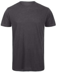 B&C BCTM046 organikus, gyűrűs fonású férfi pamut póló, Chic Anthracite-S (bctm046cha-s)