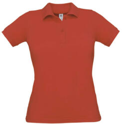 B&C BCPW455 Női galléros rövid ujjú piké póló, Red-2XL (bcpw455re-2xl)