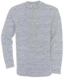 B&C Collection BCWU610 férfi köryakas pulóver, Heather Grey-S (bcwu610hgr-s)
