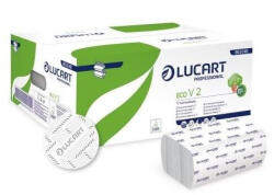  Lucart Eco V2 hajtott kéztörlő, 2r. , fehér, 190lap/cs. , 20cs/krt