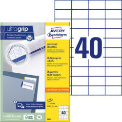 Avery Zweckform Etikett, univerzális, 52, 5x29, 7 mm, AVERY ZWECKFORM, 4000 etikett/csomag (3651) - iroszer24