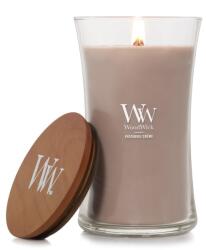 WoodWick Patchouli Créme Nagy Gyertya - gyertyakvilaga