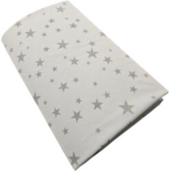  Pamut strech lepedő 60x120-70x140cm - Szürke Csillagok (5999120539321)