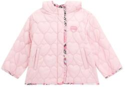 GUESS Преходно яке за бебе момиче в светло розов цвят с цип и качулка Guess