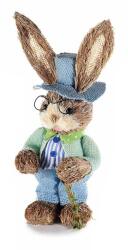 Decorer Figurina Iepuras Paste Boy cu palarie textil fibre naturale 14 cm x 33 h (A58.07.30C)