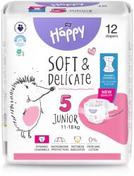Bella Scutece Happy Soft & Delicate Marimea 5 Junior 11-18kg, 12 bucati, Bella Baby