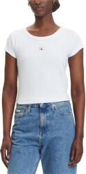 Calvin Klein T-Shirt A- Woven Label 2X2 Rib Baby Te LV047C200G YAA brilliant white (LV047C200G YAA brilliant white)