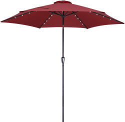Deuba Umbrelă de soare LED Florida Ø300 cm - roșu
