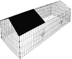 Deuba Cușcă pentru iepuri 180x75x75 cm - acoperiș negru