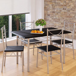 Deuba Set de dining Paul - negru