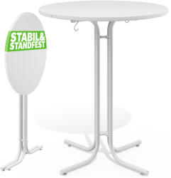 Deuba Masa de bar pliabila Ø80 cm - alba