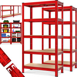 Deuba Set 2 rafturi 180x90x40cm - rosu Raft
