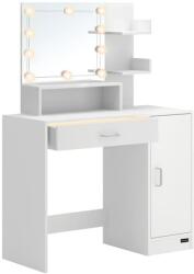 Deuba Masuta de toaleta Jocelyn cu iluminare LED 90x38x137 cm - alba