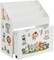 Juskys Bibliotecă din lemn pentru copii - alb