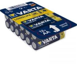 VARTA Ceruzaelem AA, alkáli mangán, 1, 5V, 12 db, Varta Longlife LR06, AA, LR6, AAB4E, AM3, 815, E91, LR6N (4106301112)