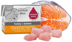 PLATINUM MENU Turkey + Salmon-nedves kutyatáp felnőtt kutyának pulyka és lazac 90g
