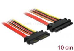 Delock SATA 6Gb/s 22 tűs csatlakozó > SATA 22 tűs aljzat hosszabbító kábel 10cm (DL84917) (DL84917)