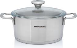 Metalac Cratita 2.6l cu capac din sticla Santino Metalac inox/20cm/2.6l (376597)