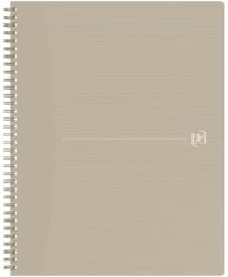 OXFORD Origins jegyzetfüzet, A4+ 70 lap, Optik 90G/Mp papír, dupla spirál, Scribzee, ökológiai címke, rugalmas laminált borító, mikroperforáció, vonalas élek, személyes adatok oldala, Dictando, bézs (4001500