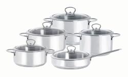 Metalac Set 5 piese inox Gracia Metalac Oala 20/Oala 24/Caserola 22/Cratita 22/Tigaie 24 (007990)
