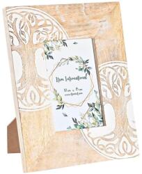 DKD Home Decor Fényképkeret, DKD Home Decor, Fa, 20 x 2 x 25, 5 cm, Fehér/barna (r0000314334)