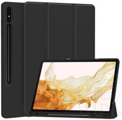Samsung Tab S10 Plus LTE GIGAPACK Tok álló, bőr hatású aktív FLIP, ceruza tartó, FEKETE (GP-163645)