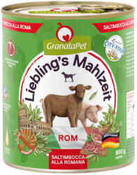 GranataPet 24x800g Granatapet Liebling's Mahlzeit City Tour Rom (Saltimbocca alla Romana) nedves kutyatáp