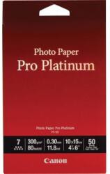 Canon Photo Paper Pro Platinum PT-101 2768B014, 300 g/m2, 10x15cm, 50db, fényes, fehér, fotópapír (2768B014)