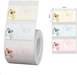 NIIMBOT A2A78838501, 40x20mm, 320db, Teddy mackók, színes önragasztó címkék (A2A78838501)
