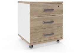 Viva 2 Görgős tárolók Viva, 58 x 49 x 48 cm, szonoma tölgy/fehér