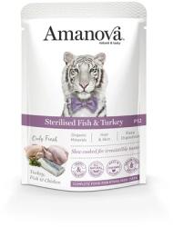 Amanova Cat GF Pouch P12 Sterilised Fish & Turkey 85g
