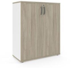 Viva 2 Közepes széles szekrény Viva, 110 x 90 x 42 cm, ajtóval, oyster tölgy/fehér