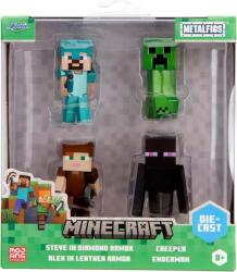 Jada Toys Set 4 figurine metalice Minecraft, 6.5 cm Figurina