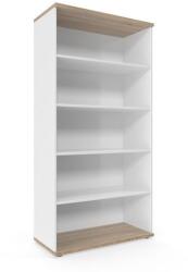 Viva 2 Magas szekrény Viva, 179 x 90 x 42 cm, nyitott polcos, szonoma tölgy/fehér