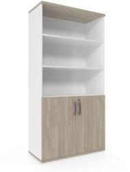 Viva 2 Magas szekrény Viva, 179 x 90 x 42 cm, ajtóval és polccal, oyster tölgy/fehér